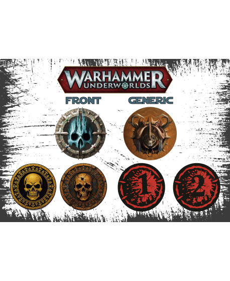 Set de Tokens para Warhammer Underworlds | Activación, Heridas y Glory